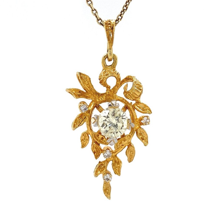 Jewelry vintage Pendant With Gemstone | Gold Pendant With Diamond 18 Krt