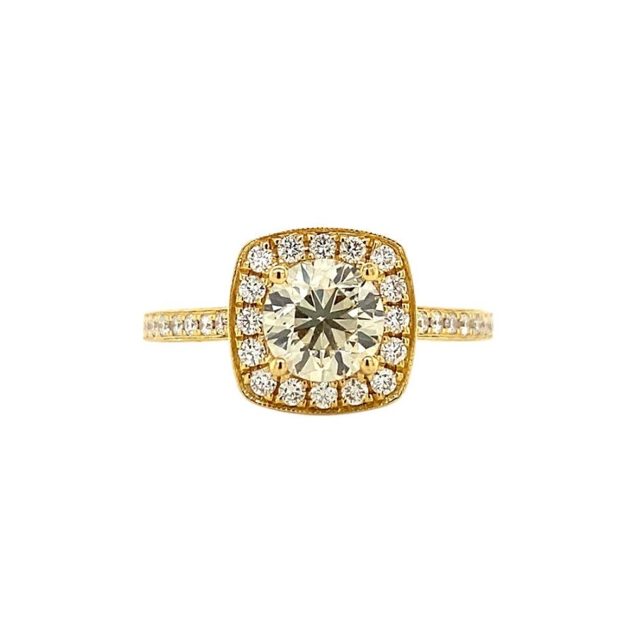 Jewelry vintage Diamond Rings | Gold Ring With Diamond 18 Krt* New