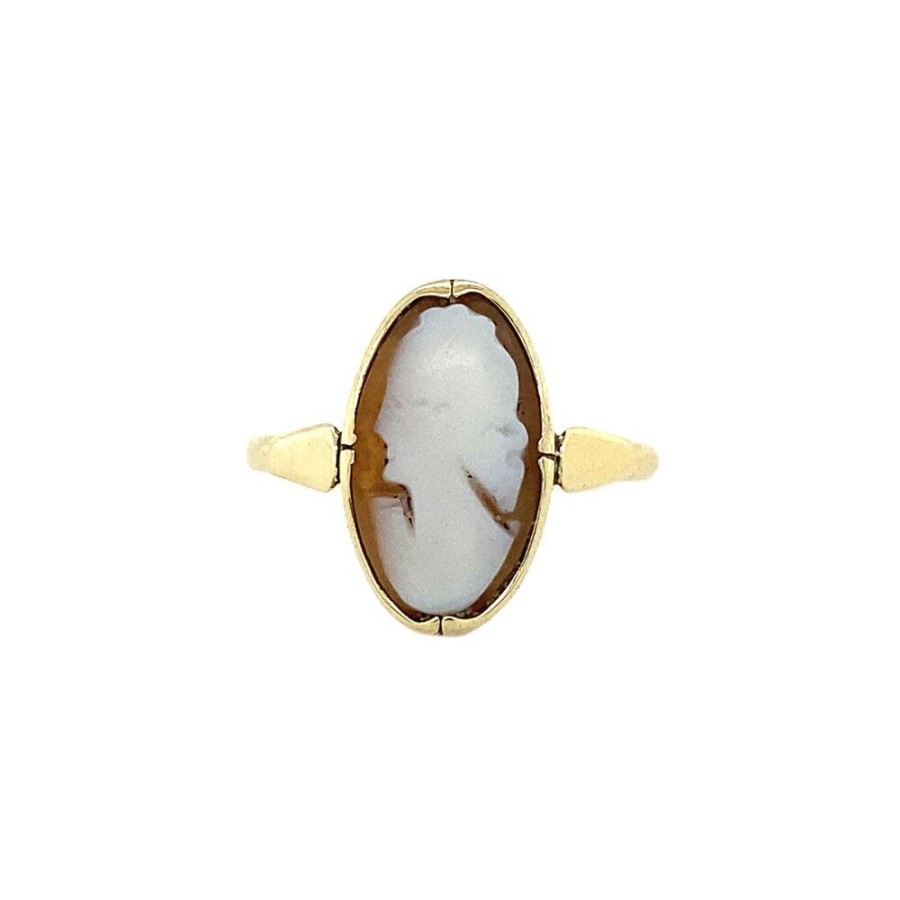 Jewelry vintage Rings With Gemstone | Gold Ring With Camee 14 Krt