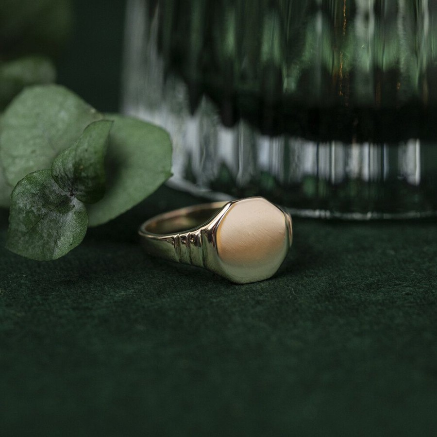 Jewelry vintage Golden Rings | Rose Gold Signet Ring 14 Krt