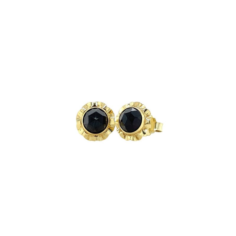 Jewelry vintage Earrings With Gemstone | Gold Earrings With Garnet 14 Krt