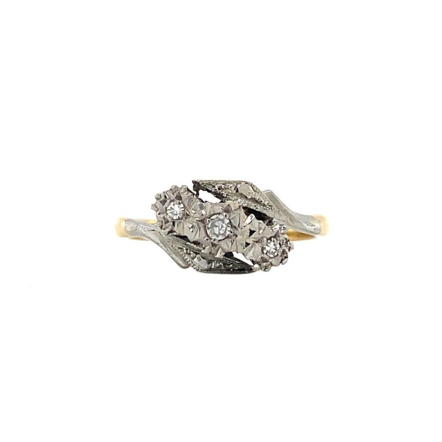 Jewelry vintage Diamond Rings | Gold Strike Ring With Diamond 18 Krt