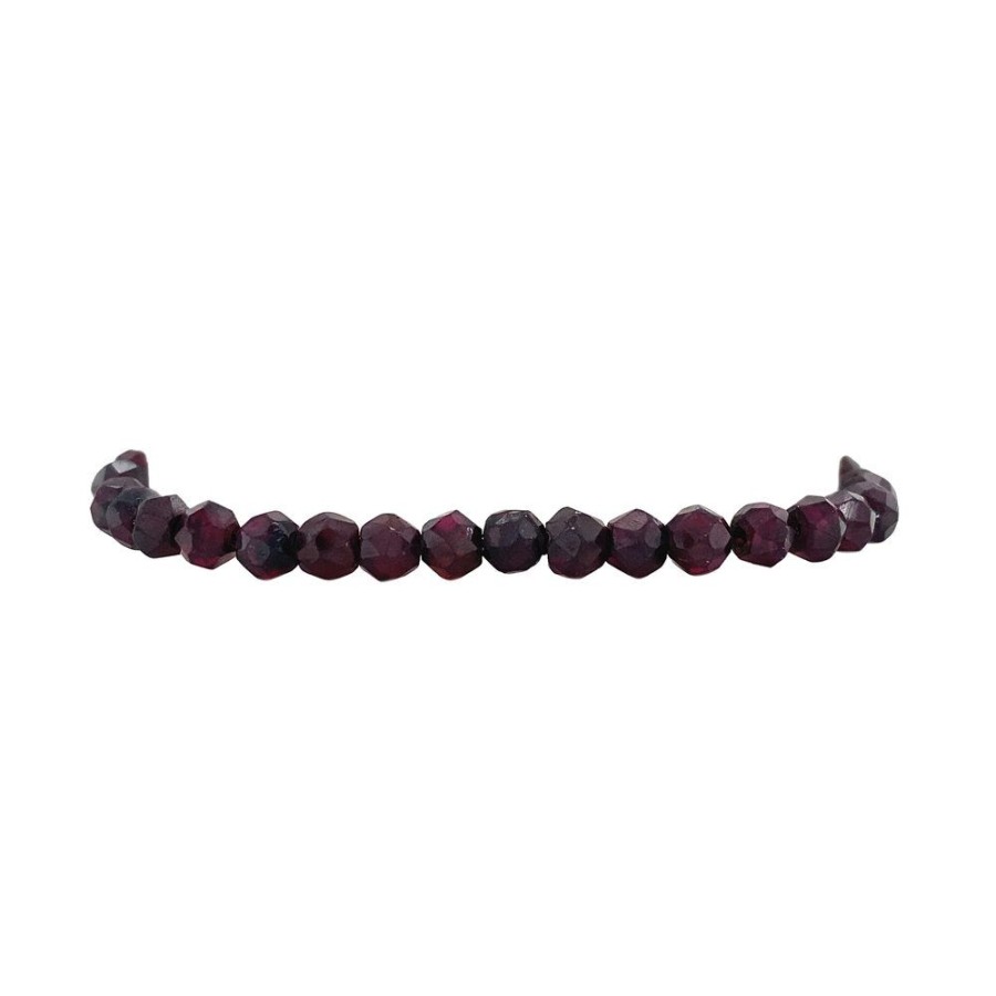 Jewelry vintage Bracelets With Gemstone | Garnet Bracelet With Gold Clasp 17 Cm 14 Krt