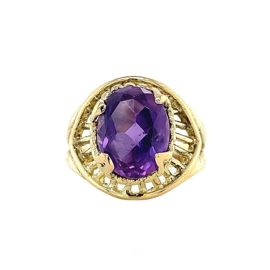 Jewelry vintage Rings With Gemstone | Gold Ring With Sapphire 14 Krt