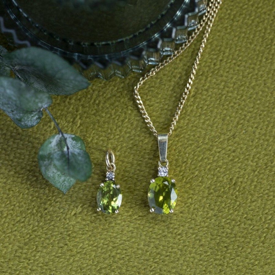 Jewelry vintage Golden Pendants | Grace Hanger 14 Krt - Lime