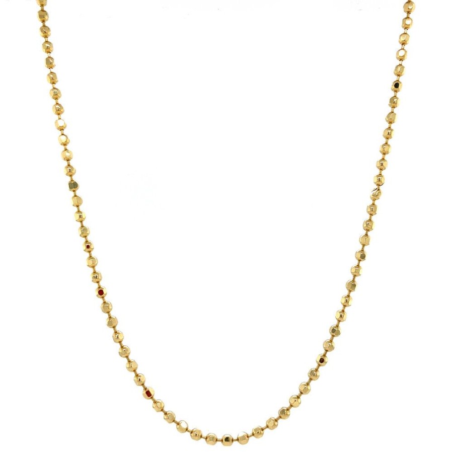 Jewelry vintage Golden Chains | Gold Balls Necklace 46 Cm 14 Krt