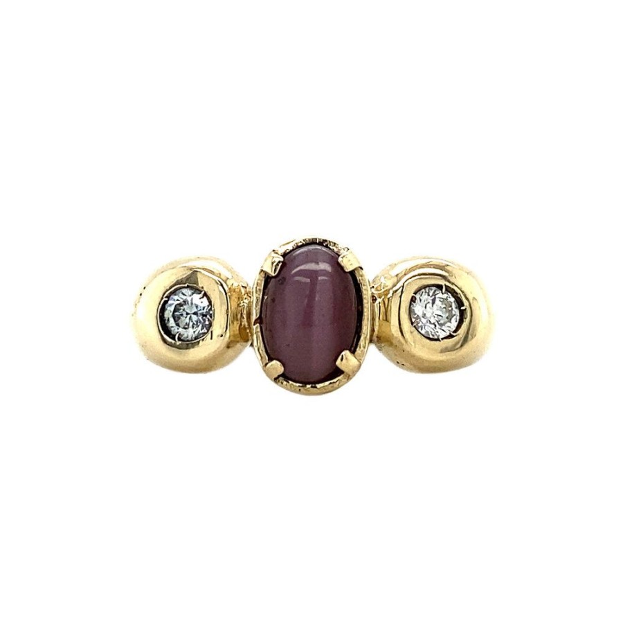 Jewelry vintage Rings With Gemstone | Gold Ring With Sapphire And Zirconia 14 Krt