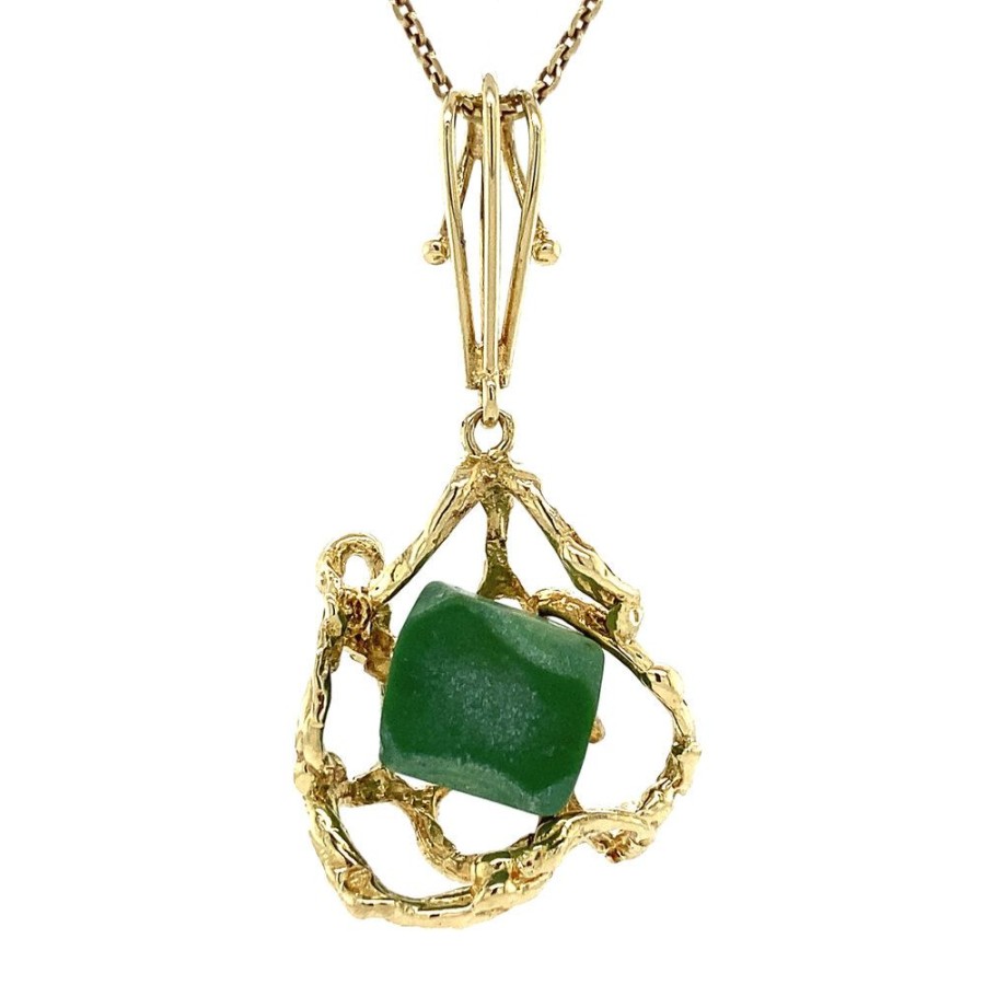 Jewelry vintage Pendant With Gemstone | Gold Pendant With Turquoise 14 Krt