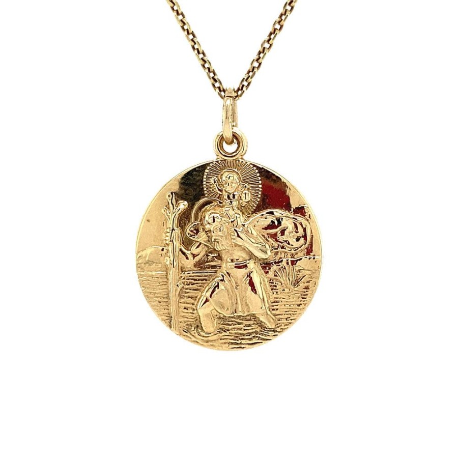 Jewelry vintage Golden Pendants | Christopher Pendant 9 Krt