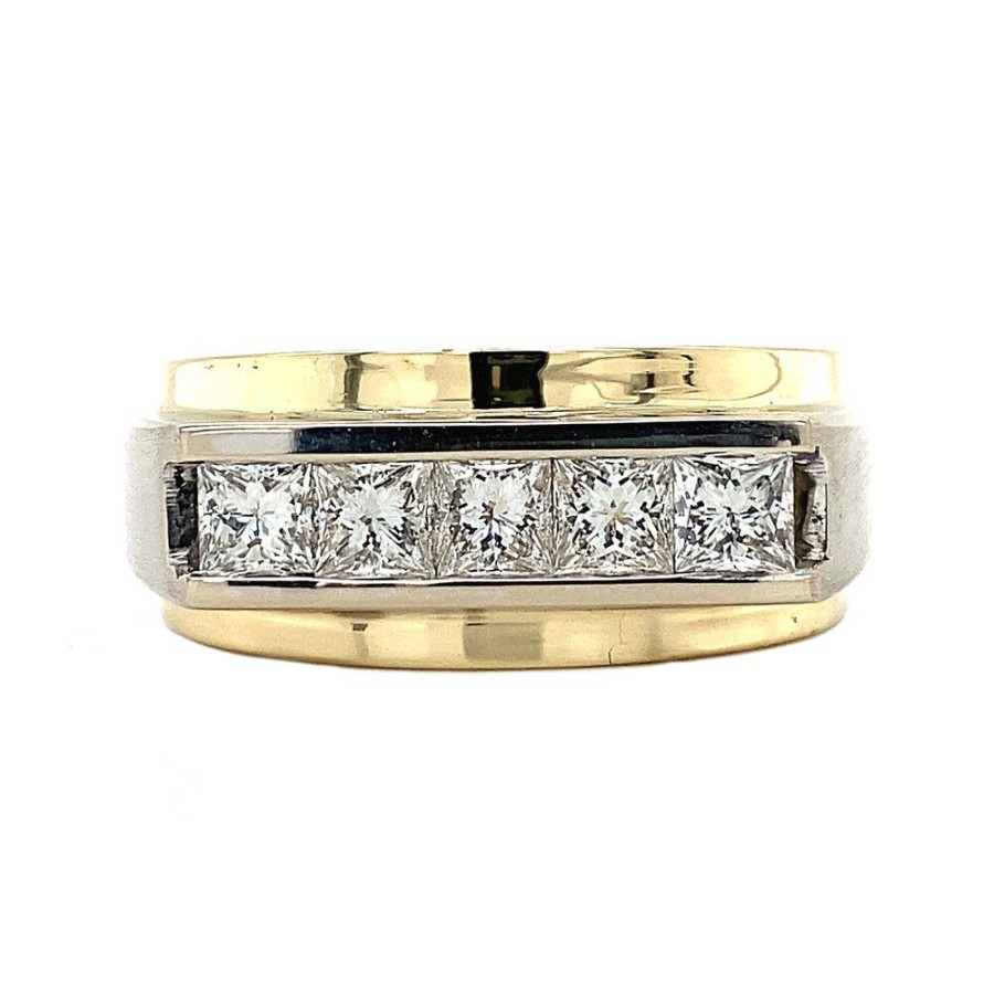 Jewelry vintage Diamond Rings | Bicolour Gold Ring With Diamonds 14 Krt