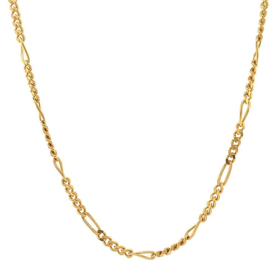 Jewelry vintage Golden Chains | Gold Length Necklace Fantasy 70 Cm 18 Krt